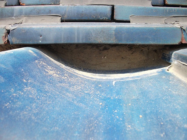 漆喰を撤去した後